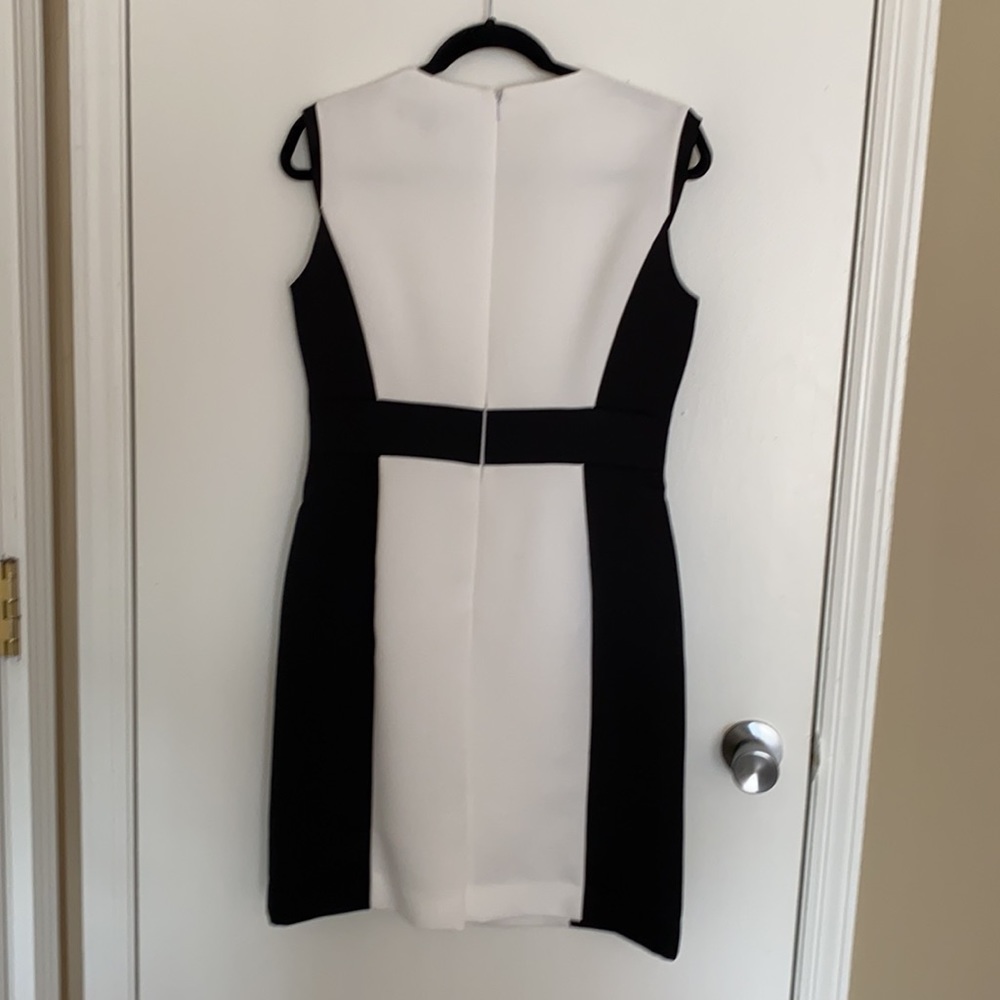 TAHARI-LEVIN STUDIO Slimming Navy/White Dress - Picture 2 of 7